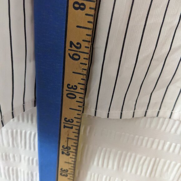 Lauren Ralph Lauren Black/White Striped Women's Long Sleeve Shirt Size XLarge - Picture 11 of 11